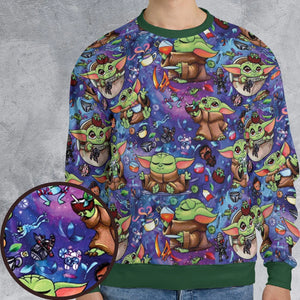 Baby Yoda In the Galaxy All-over Print Sweatshirt
