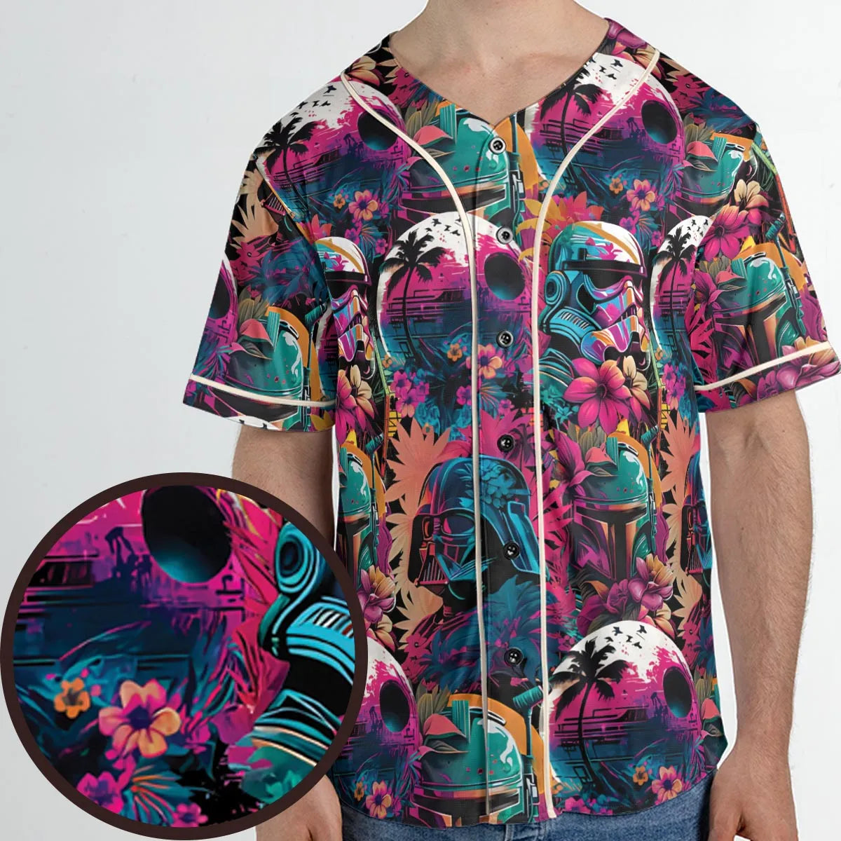 Star Wars Synthwave Unisex Baseball Jersey
