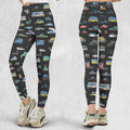 Movie Cars Pattern Legging