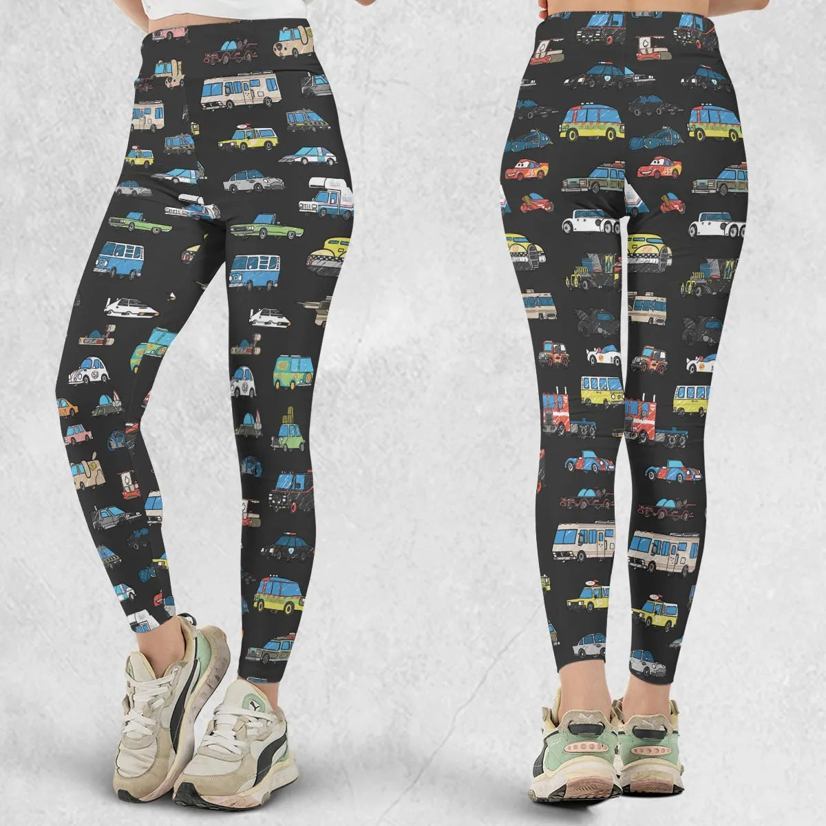 Movie Cars Pattern Legging
