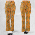 Fred Flintstone Expressions Pattern Flare Leggings