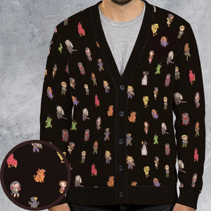 Final Fantasy Characters Pattern Cardigan