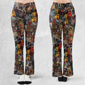 Vintage Horror Pattern Flare Leggings
