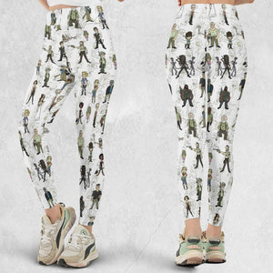 The Walking Dead Characters as Cartoons Legging