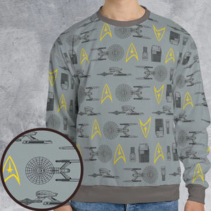 S.T Shipyard Star Trek All-over Print Sweatshirt