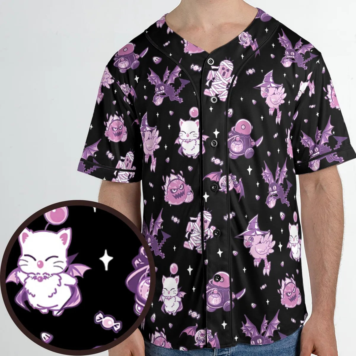 Halloween Final Fantasy Cuties Unisex Baseball Jersey