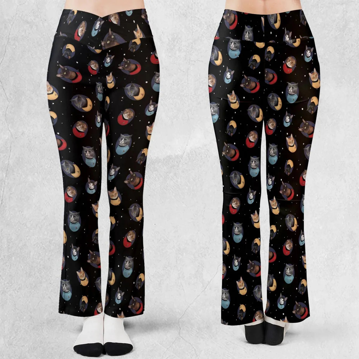 Live Long and Paws-purr Star Trek Flare Leggings