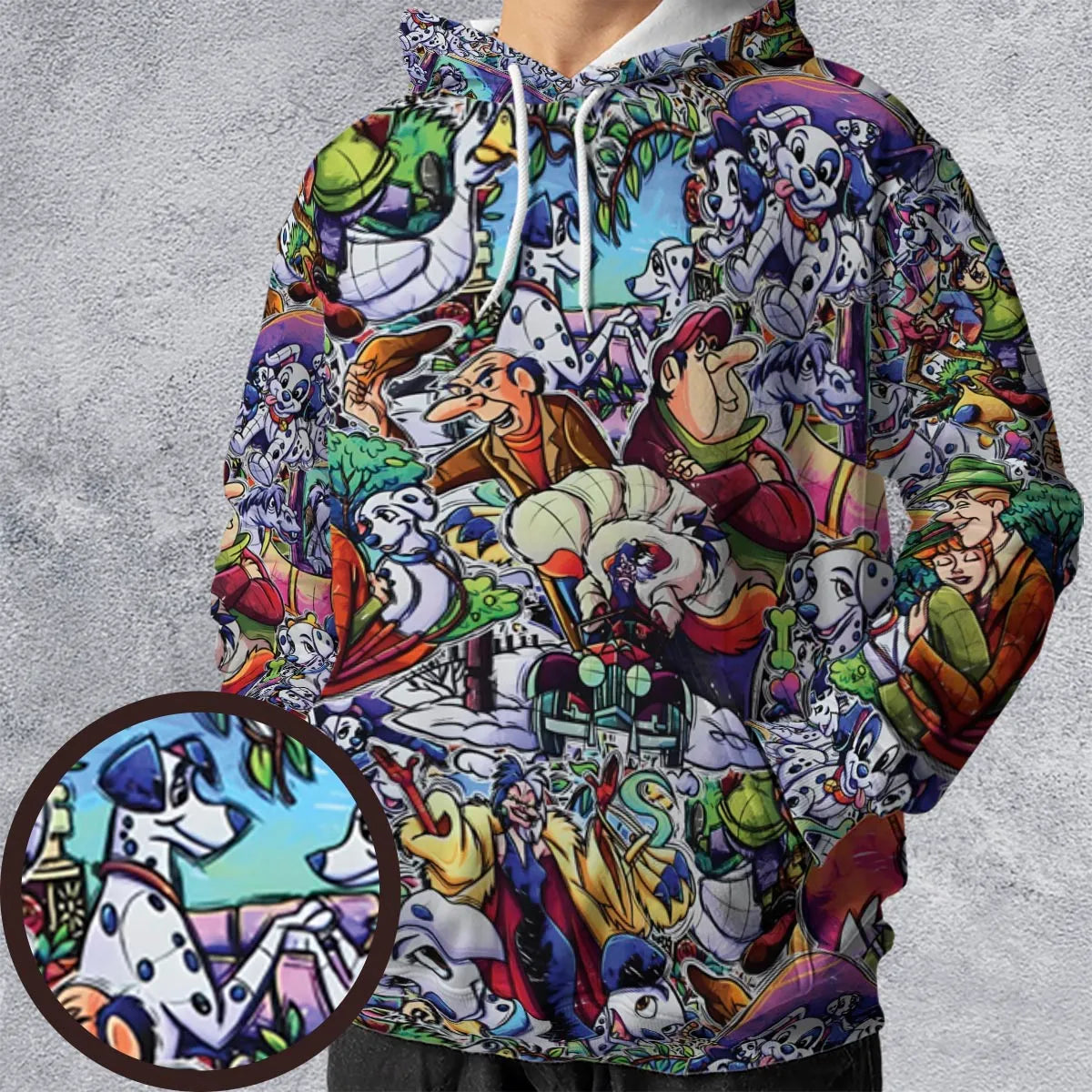101 Dalmatians Main 90s All-over Print Hoodie