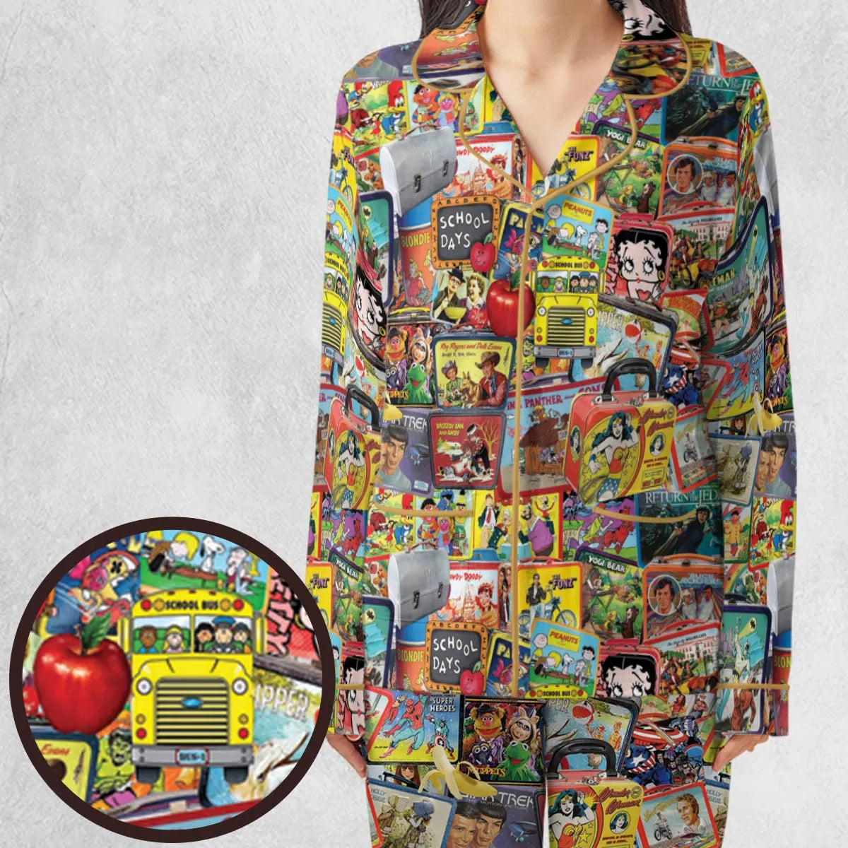 Retro Land TV Shows Pajamas Set