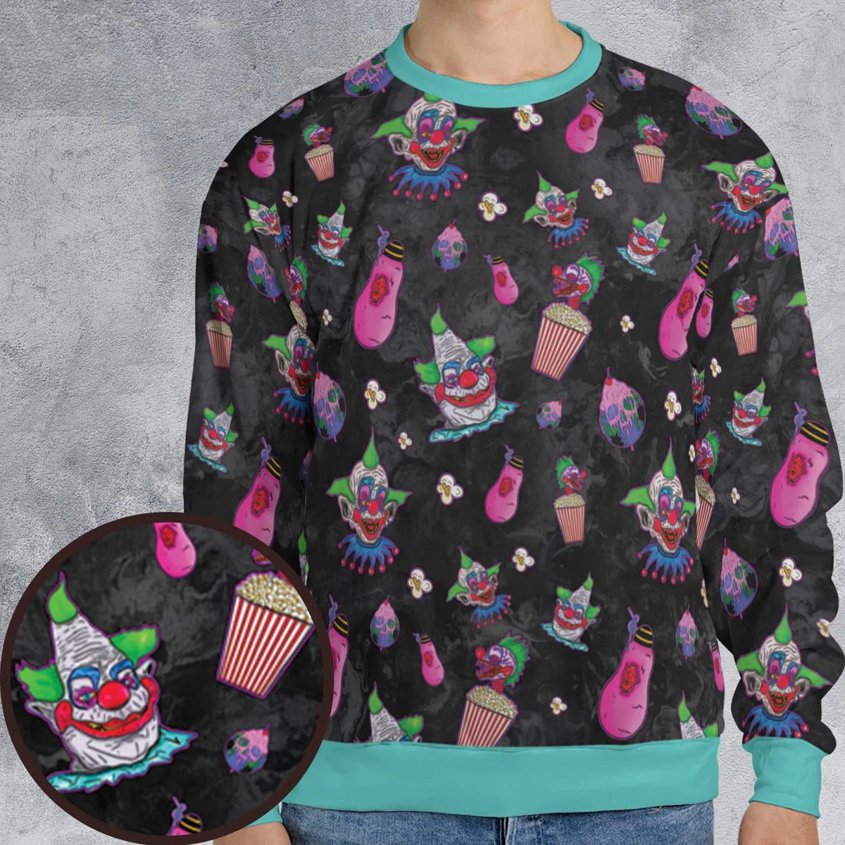 Space Horror Movie Killer Klowns Outer All-over Print Sweatshirt