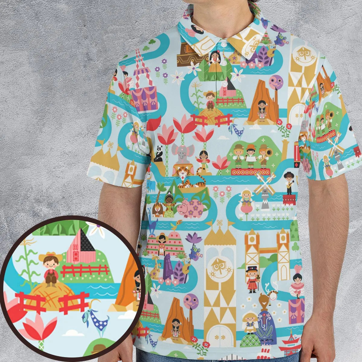 It's Small World Map AOP Men/Women Polo Shirt