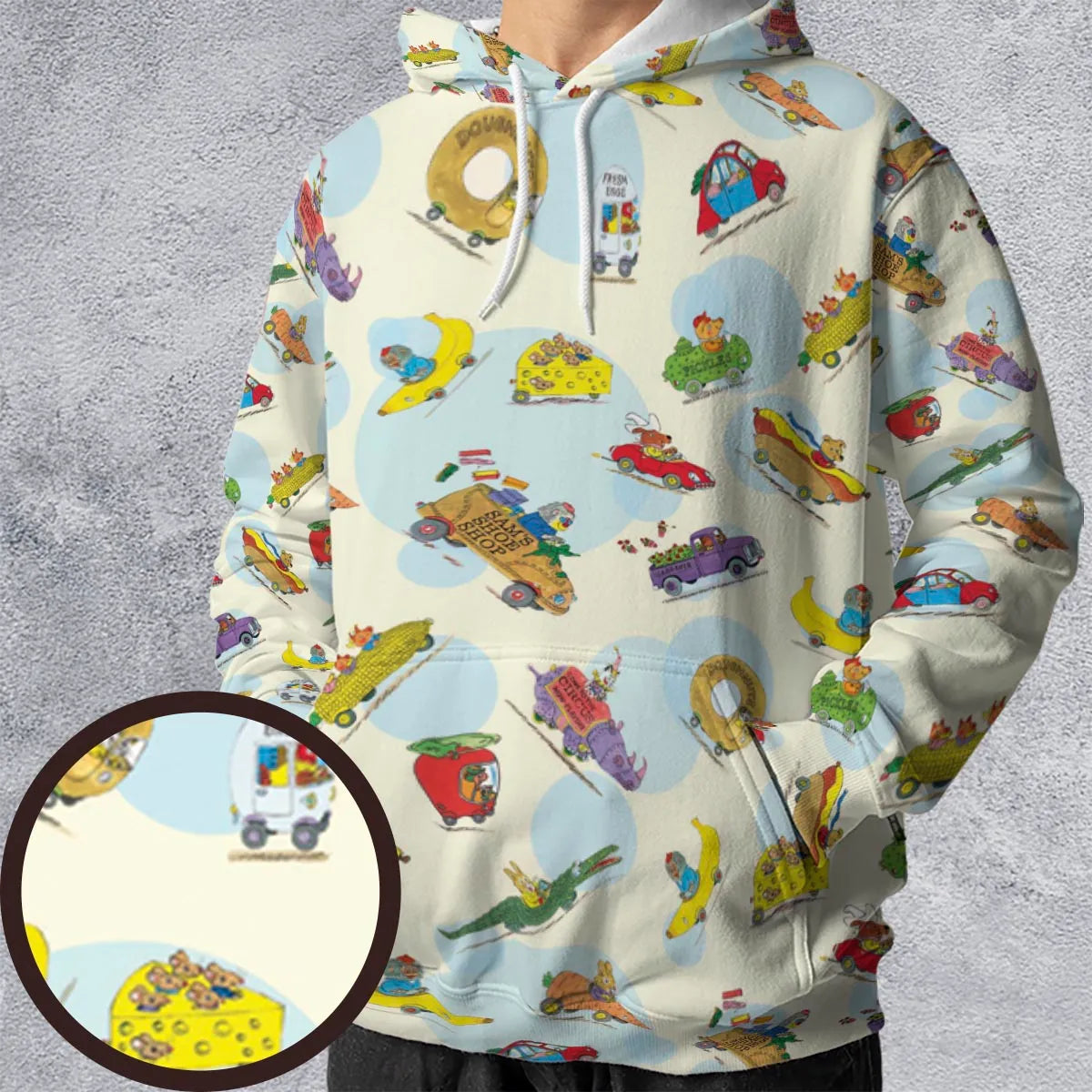 The Busy World of Richard Scarry All-over Print Hoodie
