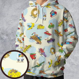 The Busy World of Richard Scarry All-over Print Hoodie