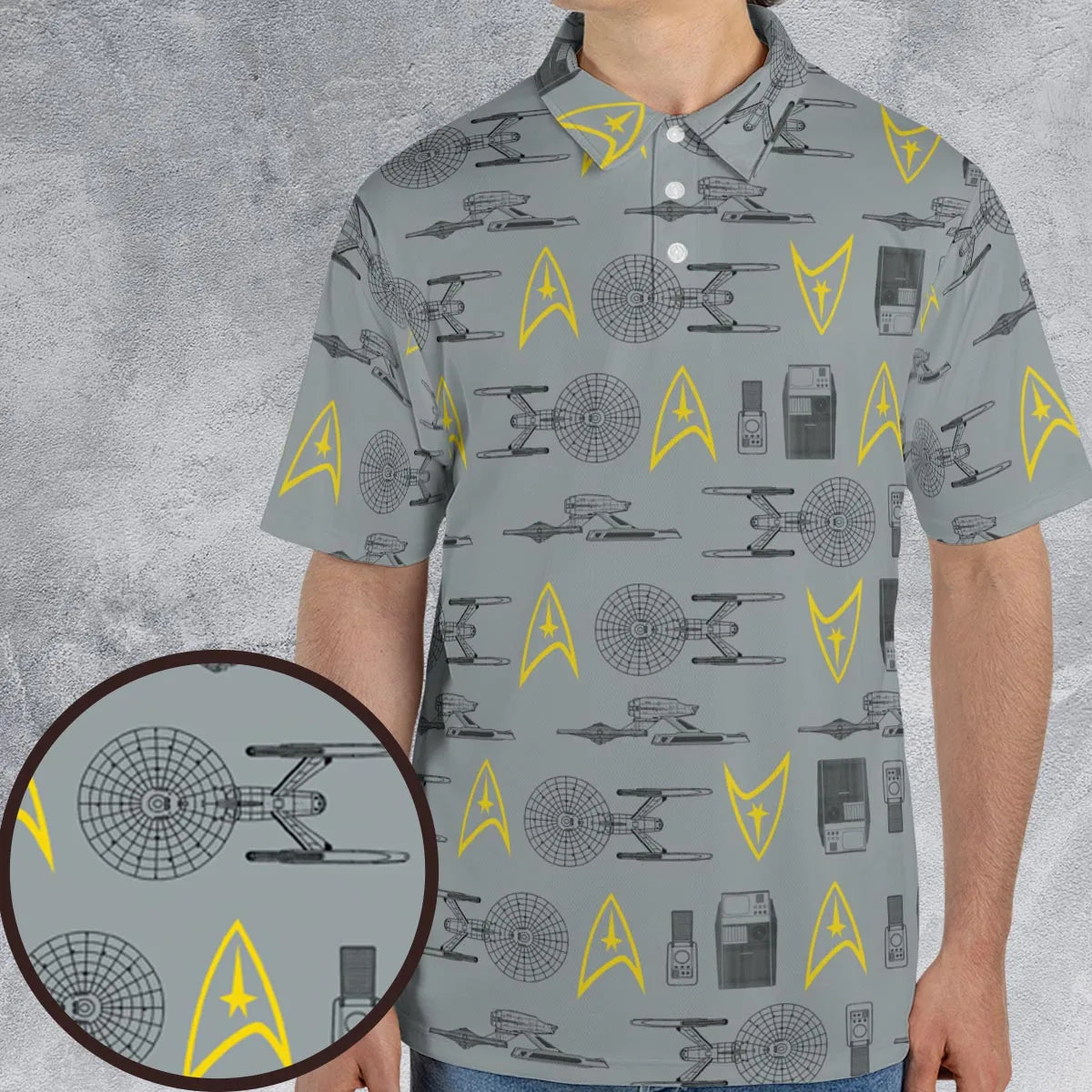 S.T Shipyard Star Trek AOP Men/Women Polo Shirt