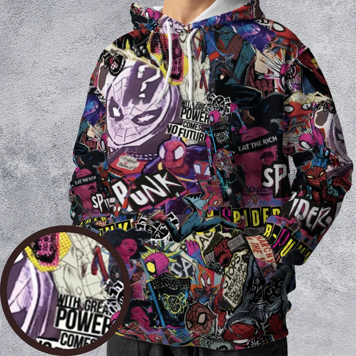 Spider-Punk Get Punked Across Spider-Verse All-over Print Hoodie