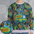Monsters Mayhem and The Mystery Machine Scooby Doo All-over Print Sweatshirt
