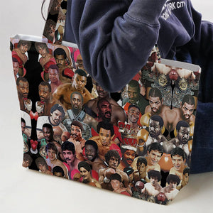 Fight Night Fit Boxing Legends Large Tote Bag