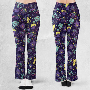 Gengar Ghost Pokemon Pattern Flare Leggings