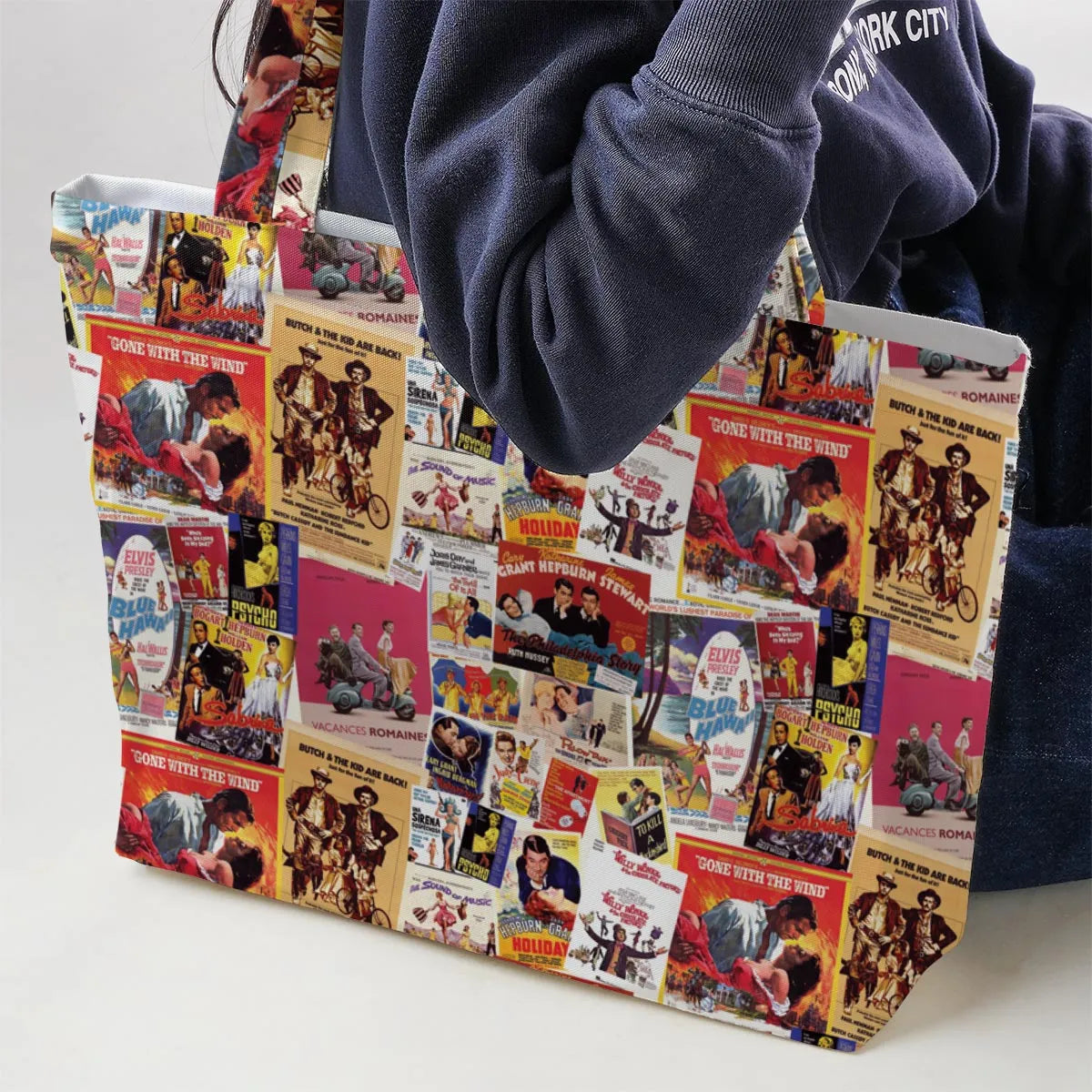 Hollywood Classics Collage Large Tote Bag