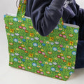 8bit Flower Garden Super Mario Pattern Large Tote Bag