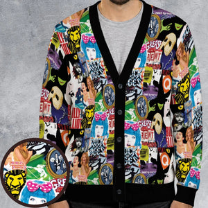 Broadway Musical Collage Cardigan