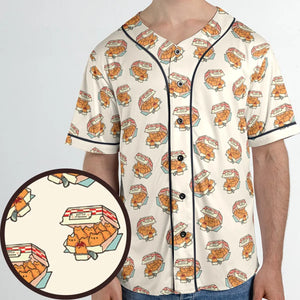 Kitten Nuggets Pattern Unisex Baseball Jersey