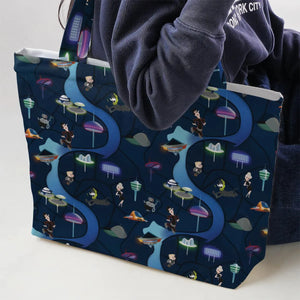 City of The Future The Jetsons Large Tote Bag