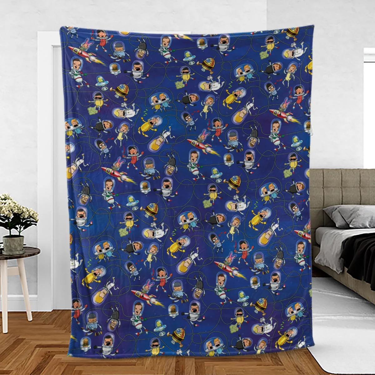 Outer Space Bob's Burgers Fleece Blanket