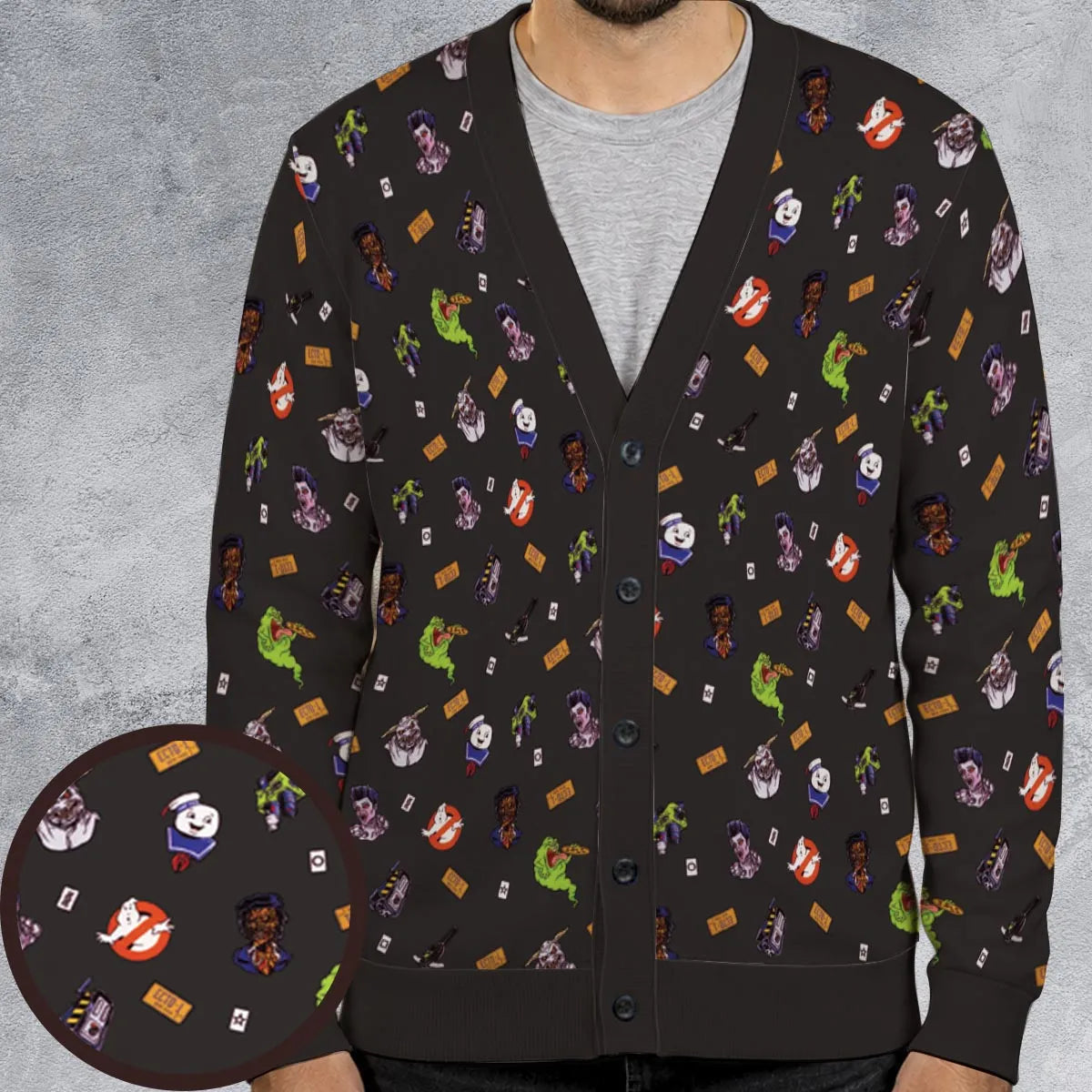 Ghostbusters Pattern Cardigan