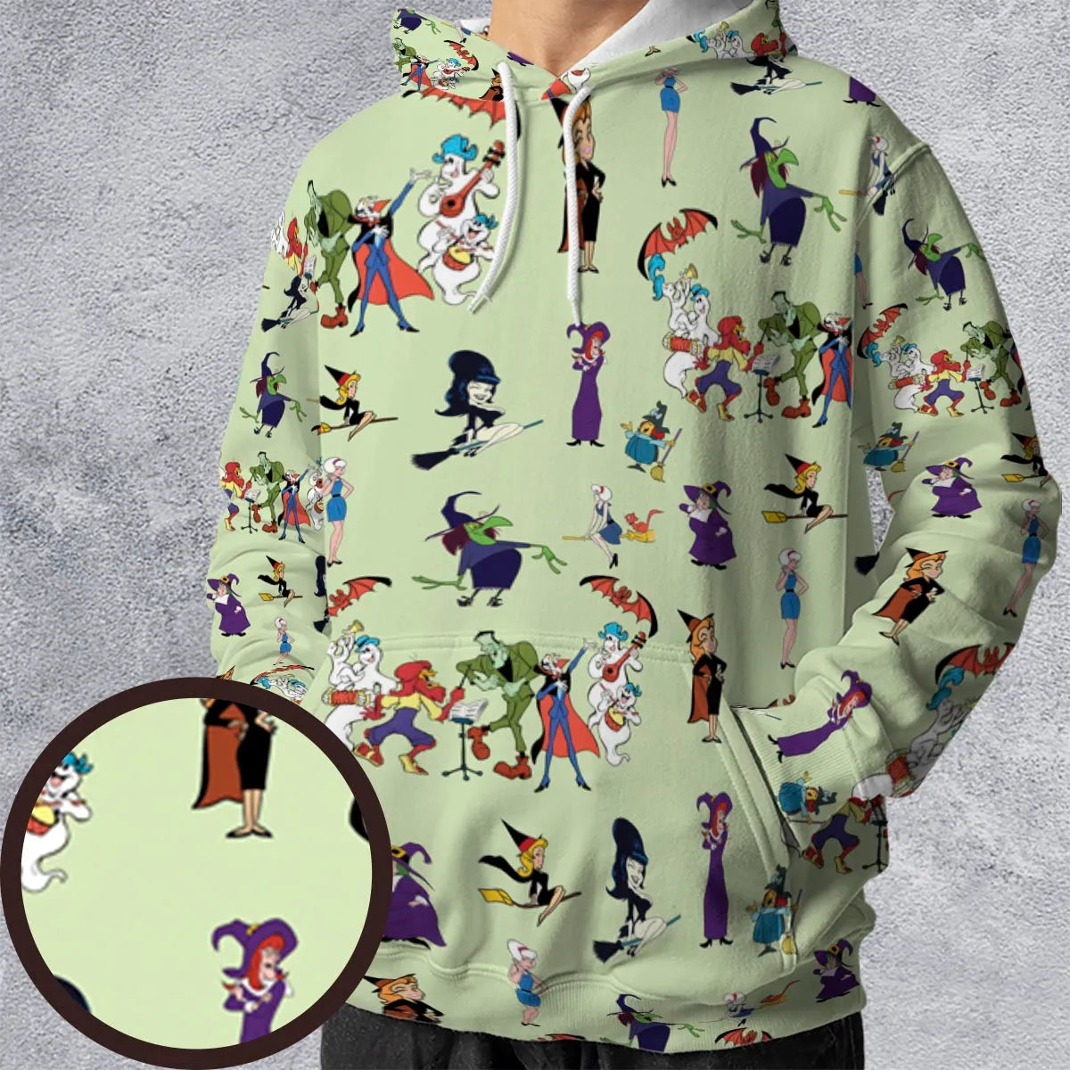 70s Witches Cartoon Characters All-over Print Hoodie