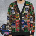 Modern Horror Movies Nope Ghostface Pinhead Pearl Leatherface Halloween Cardigan