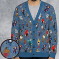80s Hulk Rock 'n' Wrestling Characters Cardigan