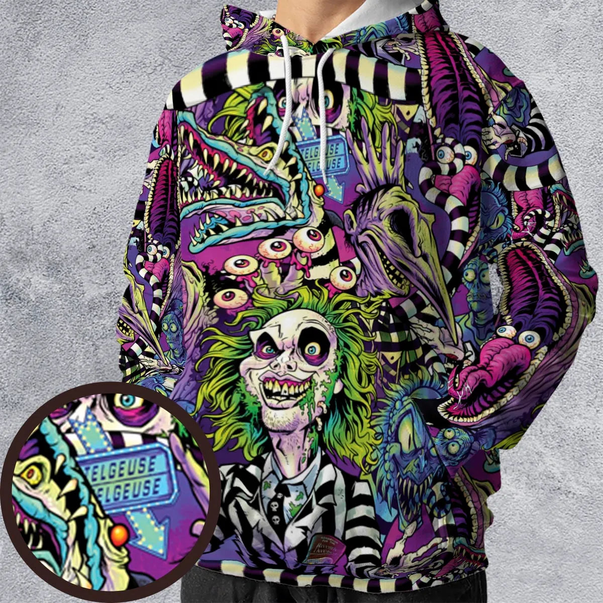 Stay Spooky Beetlejuice All-over Print Hoodie