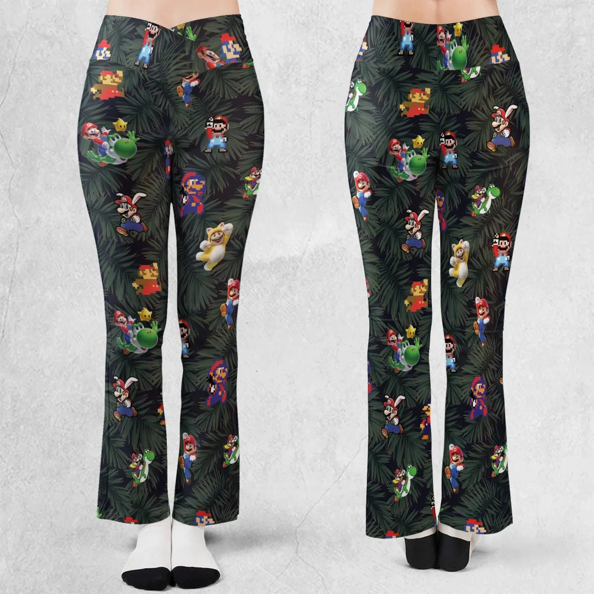 Tropical Mario Super Mario Flare Leggings