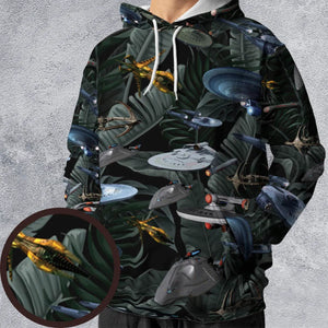 Star Trek Spaceship Pattern All-over Print Hoodie