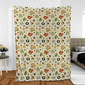 Ghiblipalooza Ghibli Themed Fleece Blanket