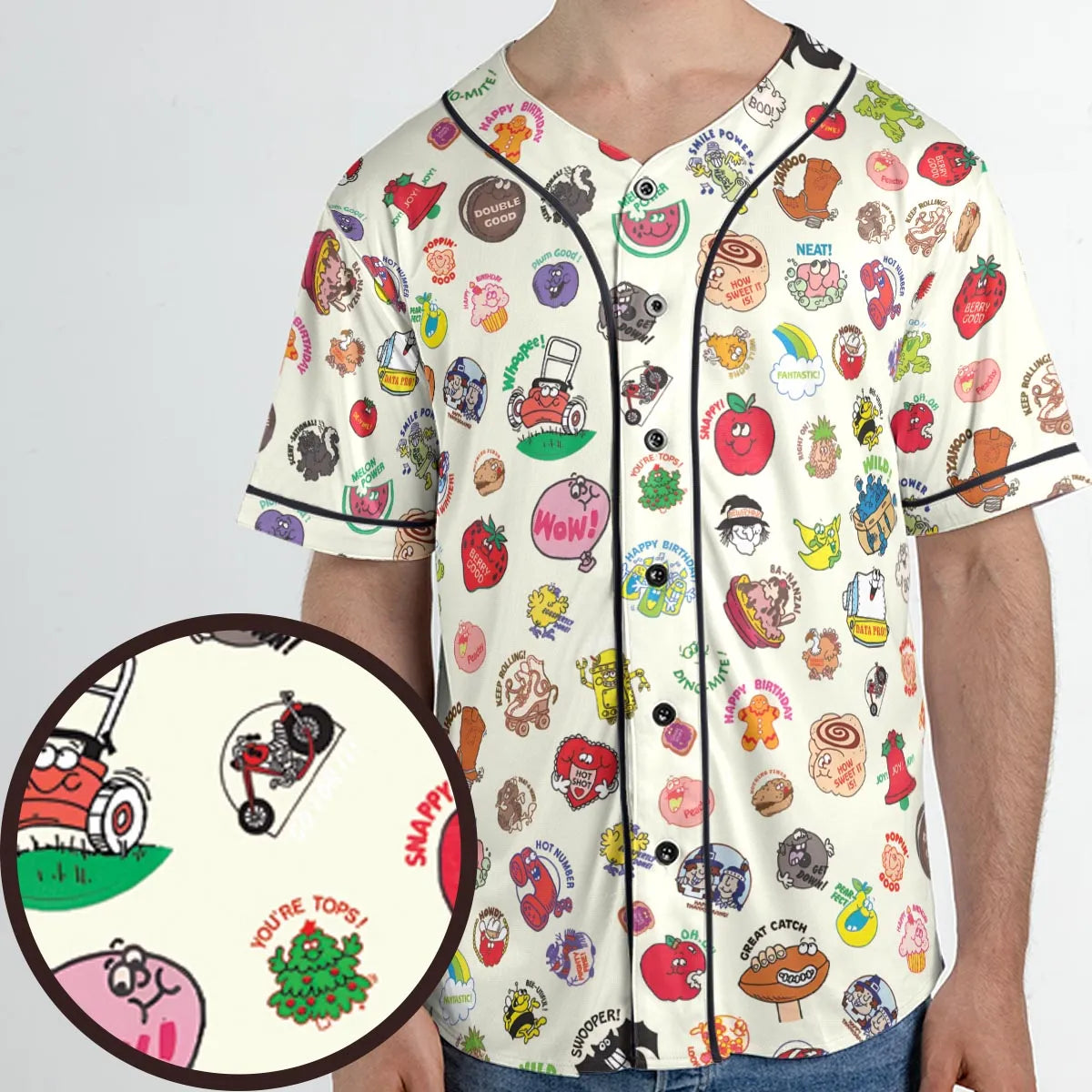 Vintage Trend Matte Scratch & Sniff Unisex Baseball Jersey