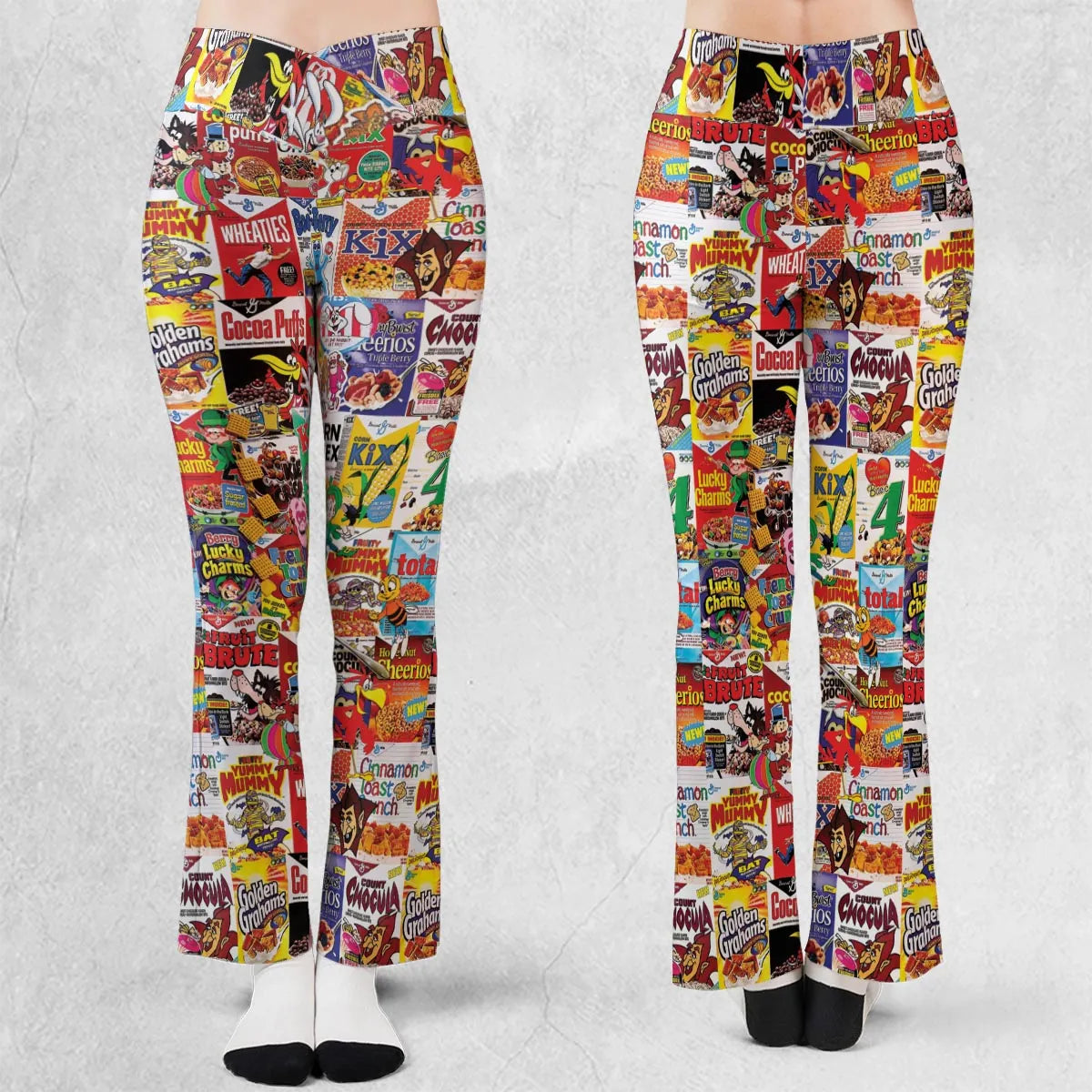 Popular Cereal Boxes Flare Leggings