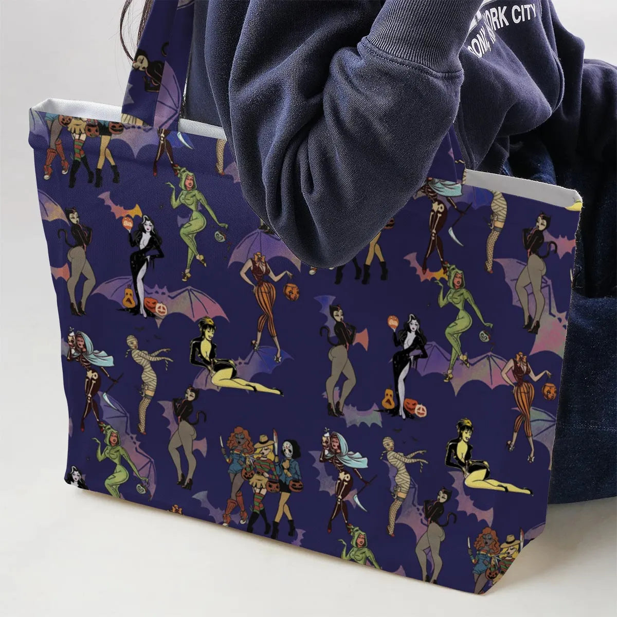 Horror Pin Up Girls Large Tote Bag