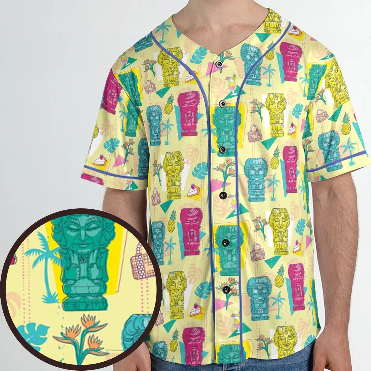 Golden Girls Tiki Shack Aloha Unisex Baseball Jersey