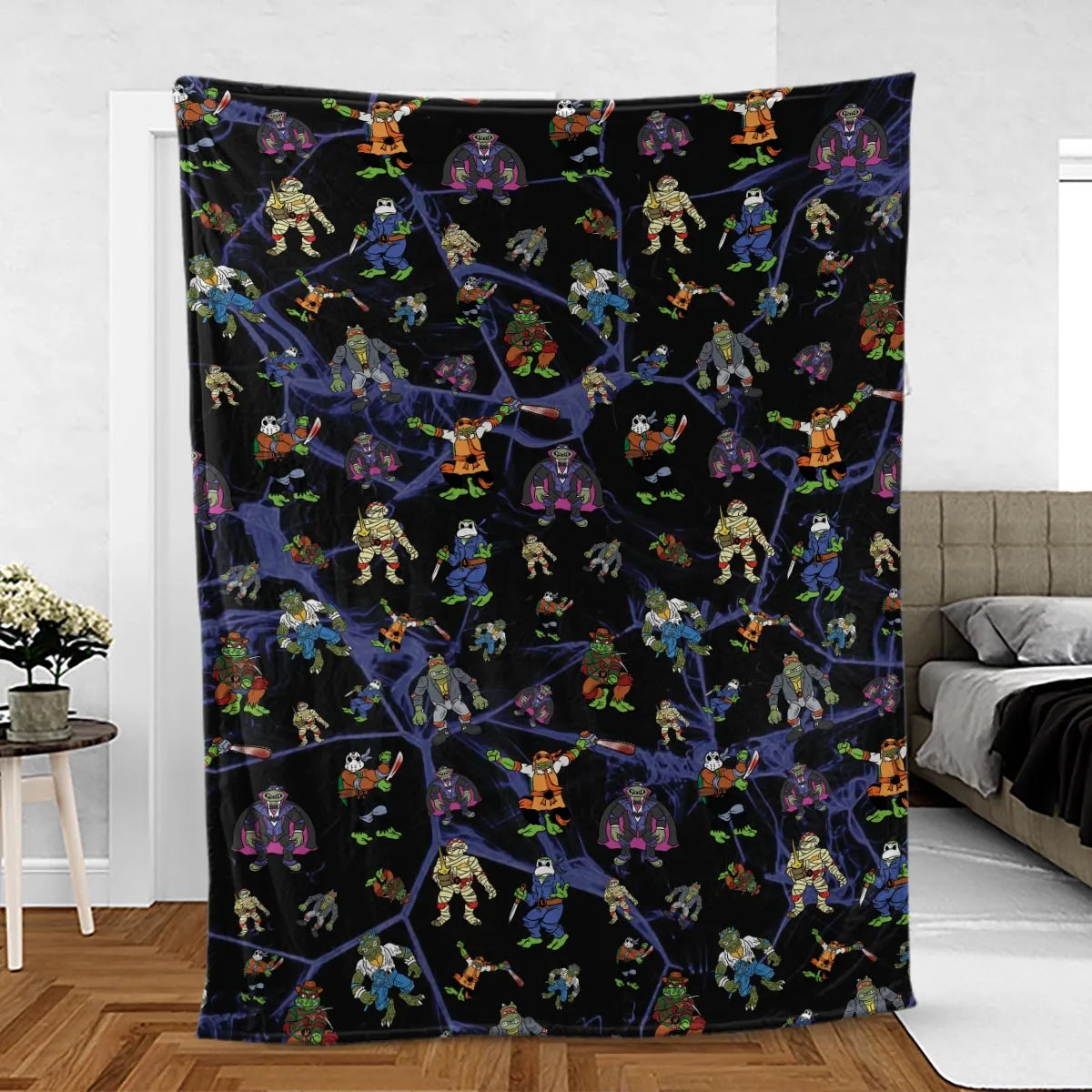 TMNT Universal Monsters And Sewer Slasher Toys Fleece Blanket