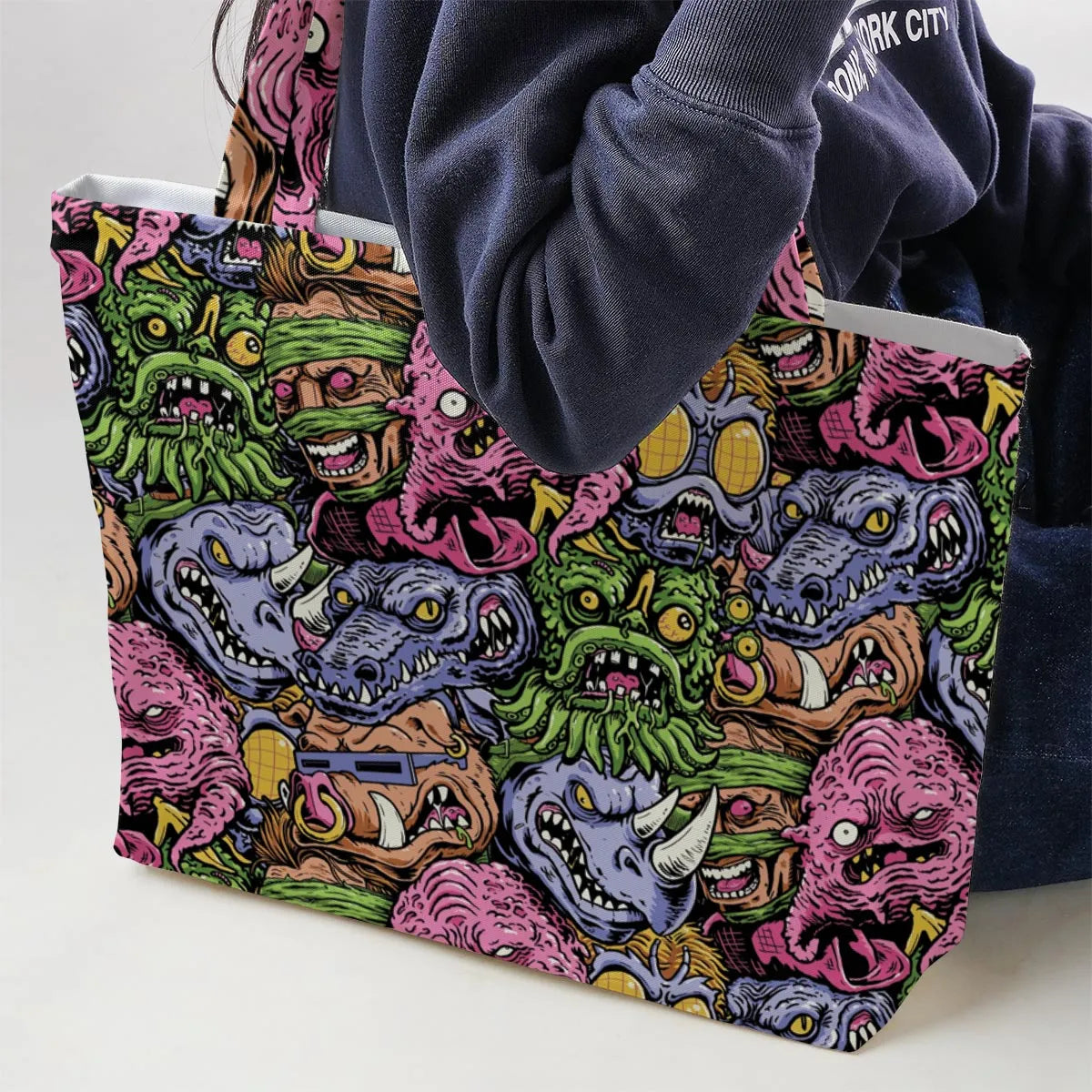 Nostalgic Villains Teenage Mutant Ninja Turtles Large Tote Bag