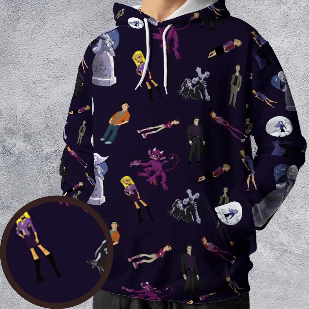 Buffy: The Animated Series Characters All-over Print Hoodie