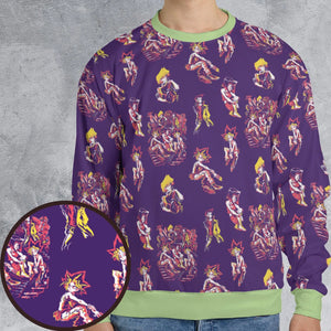 Yu Gi Oh Characters Patterns All-over Print Sweatshirt