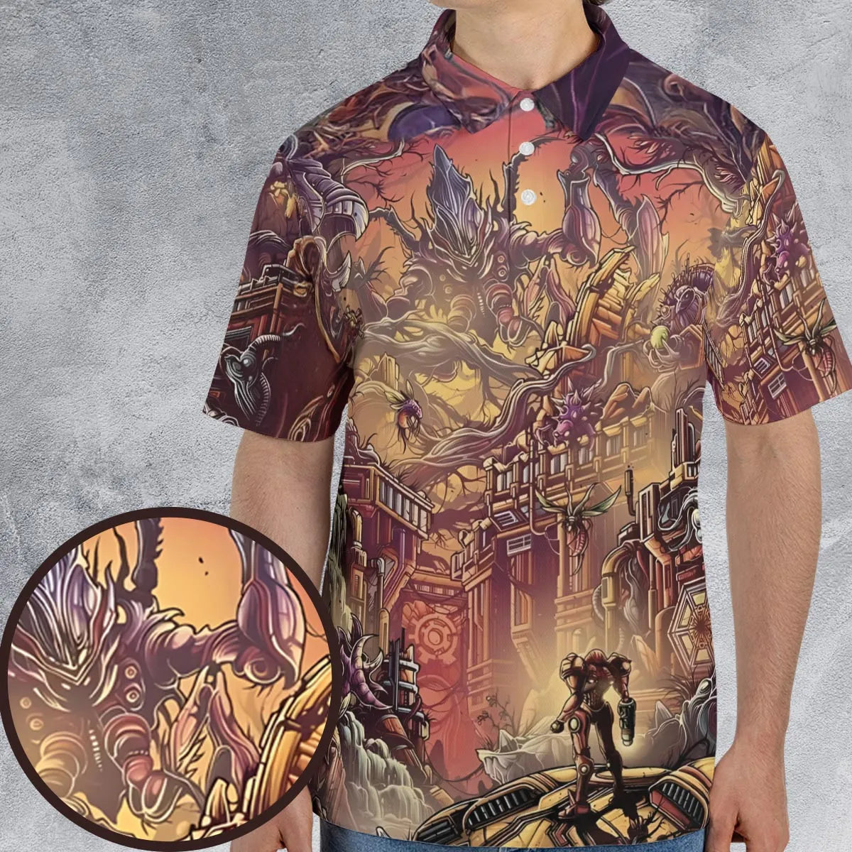 Metroid Prime AOP Men/Women Polo Shirt