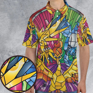 Legendary Birds Pokemon AOP Men/Women Polo Shirt