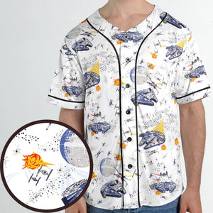 Millennium Falcon Patterns Star Wars Unisex Baseball Jersey