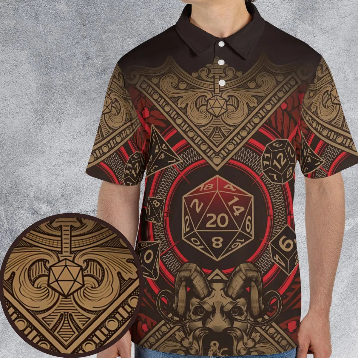 Critical Style DnD AOP Men/Women Polo Shirt