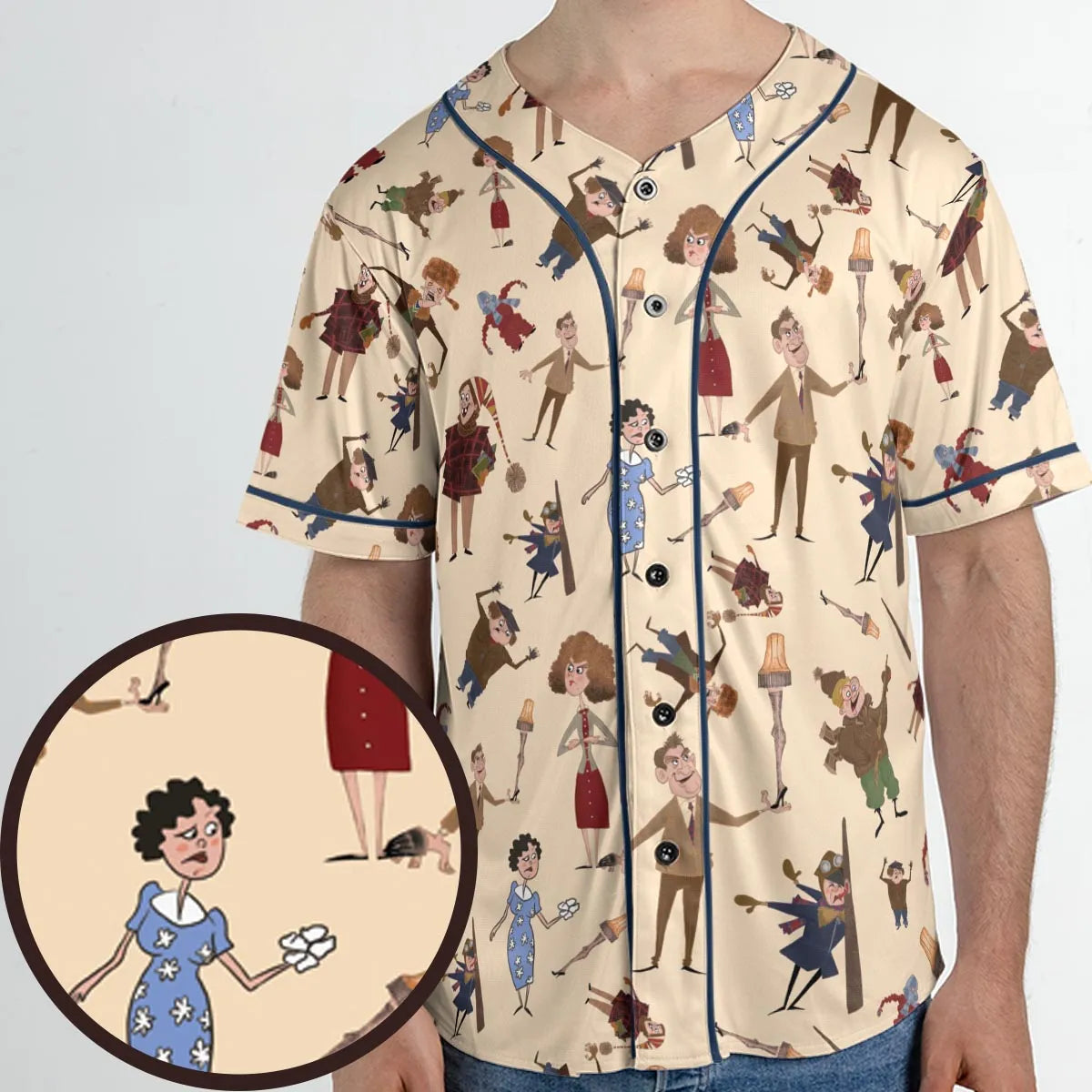 A Christmas Story Characters Unisex Baseball Jersey