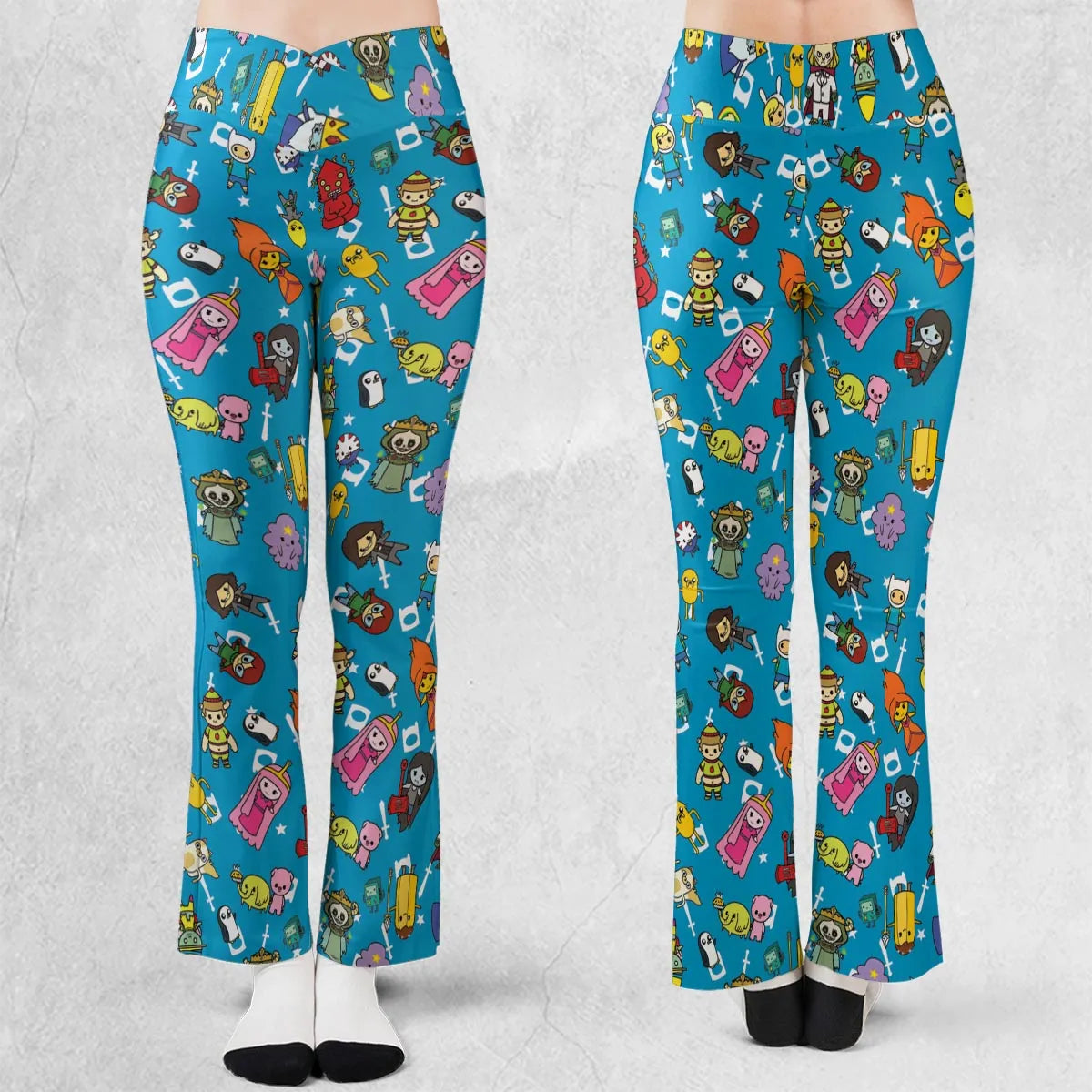 Adventure Time Characters Doodle Flare Leggings